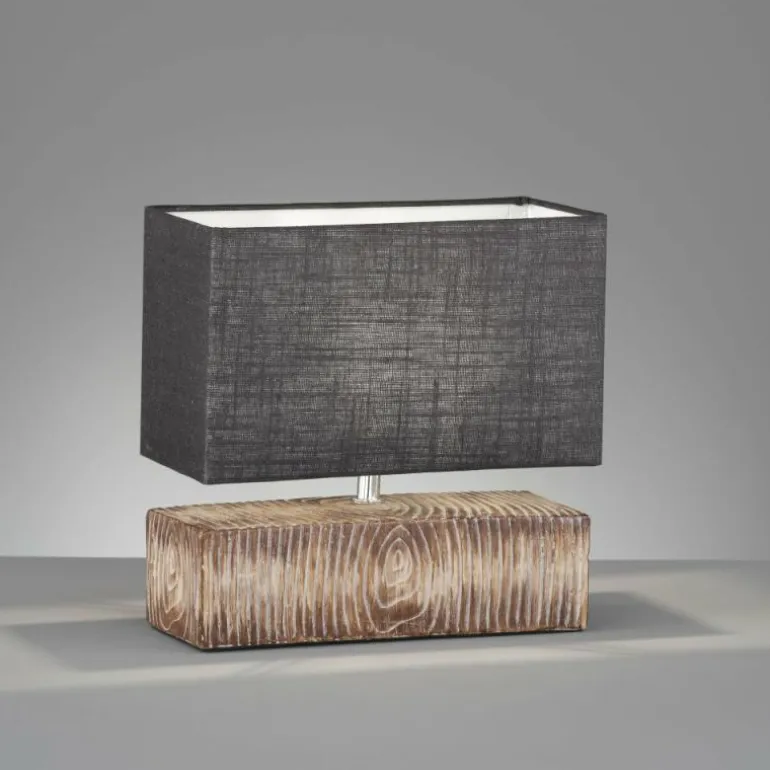 Lampe de table Fischer & Honsel Hauke Couleur bois, 1 lumière