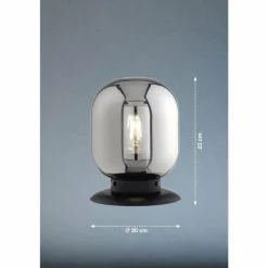 Lampe de table Fischer & Honsel Regi Noir, 1 lumière