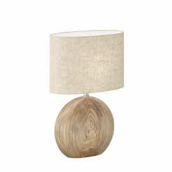Lampe de table Fischer & Honsel Tobse Couleur bois, 1 lumière