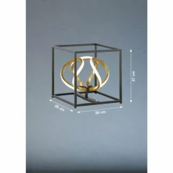 Lampe de table Fischer & Honsel Gesa LED Or, Noir, 1 lumière