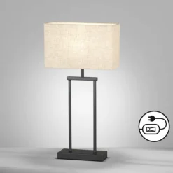 Lampe de table Fischer & Honsel Ann Noir, 1 lumière