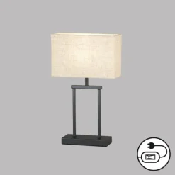 Lampe de table Fischer & Honsel Ann Noir, 1 lumière