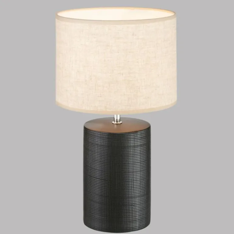 Lampe de table Fischer & Honsel Bois Noir, 1 lumière