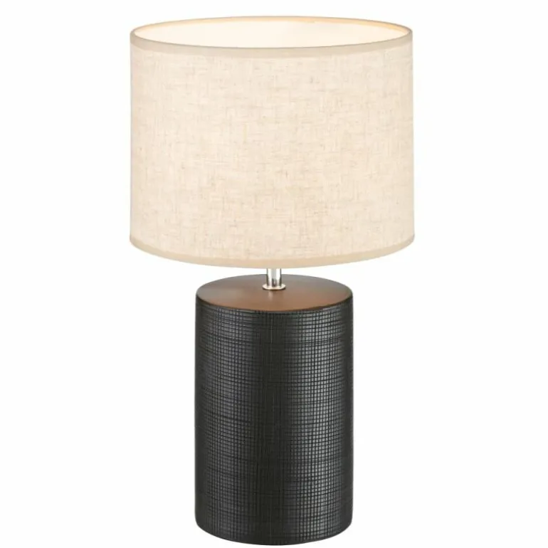 Lampe de table Fischer & Honsel Bois Noir, 1 lumière