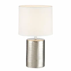 Lampe de table Fischer & Honsel Prata Argenté, 1 lumière