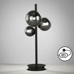 Lampe de table Fischer & Honsel Bala LED Noir, 3 lumières