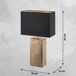 Lampe de table Fischer & Honsel Ouro Bronze, 1 lumière