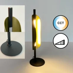 Lampe de table Fischer & Honsel Skal LED Noir, 1 lumière