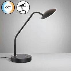 Lampe de table Fischer & Honsel Tallri LED Noir, 1 lumière