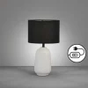 Lampe de table Fischer & Honsel Face Blanc, 1 lumière