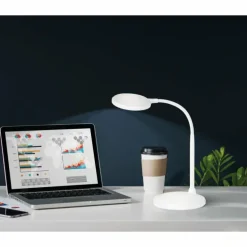 Lampe de table Fischer & Honsel Work LED Blanc, 1 lumière