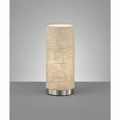 Lampe de table Fischer-Honsel Thor Nickel mat, 1 lumière