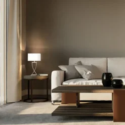 Lampe de table Fischer-Honsel Anni Nickel mat, 1 lumière