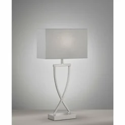 Lampe de table Fischer-Honsel Anni Nickel mat, 1 lumière
