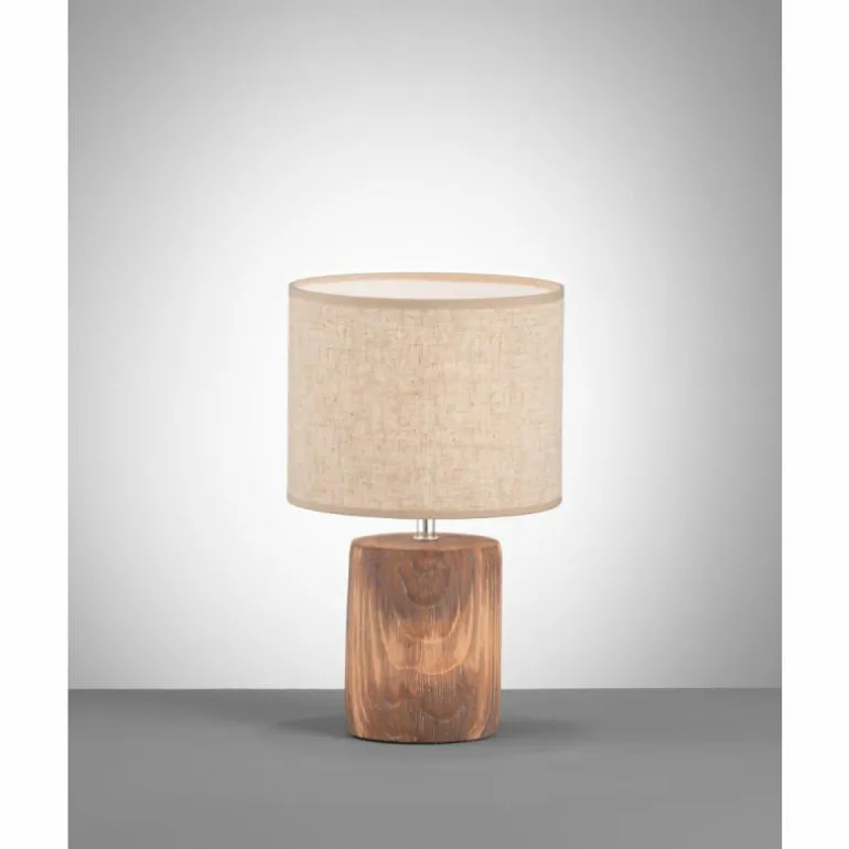 Lampe de table Fischer-Honsel Malik Bois foncé, 1 lumière
