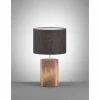 Lampe de table Fischer-Honsel Malik Bois foncé, 1 lumière