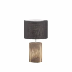Lampe de table Fischer-Honsel Malik Bois foncé, 1 lumière