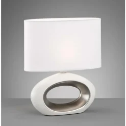 Lampe de table Fischer-Honsel Coba Blanc, 1 lumière