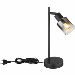 Lampe de table Globo HUBERTUS Noir, 1 lumière
