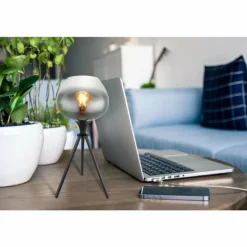 Lampe de table Globo MAXY Noir, 1 lumière