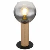 Lampe de table Globo MOITAS Couleur bois, Noir, 1 lumière