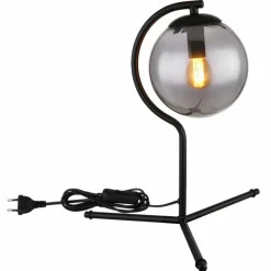 Lampe de table Globo PORRY Noir, 1 lumière