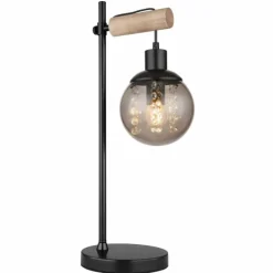 Lampe de table Globo RICHARD Écru, Noir, 1 lumière