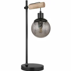 Lampe de table Globo RICHARD Écru, Noir, 1 lumière