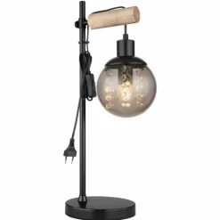 Lampe de table Globo RICHARD Écru, Noir, 1 lumière