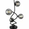 Lampe de table Globo RIHA LED Noir, 4 lumières