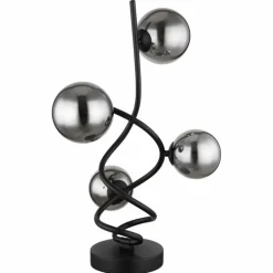 Lampe de table Globo RIHA LED Noir, 4 lumières