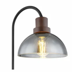Lampe de table Globo SALSA Bois foncé, Noir, 1 lumière