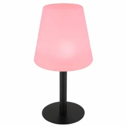 Lampe de table Globo SOLAR LED Noir, 8 lumières, Changeur de couleurs