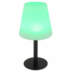 Lampe de table Globo SOLAR LED Noir, 8 lumières, Changeur de couleurs