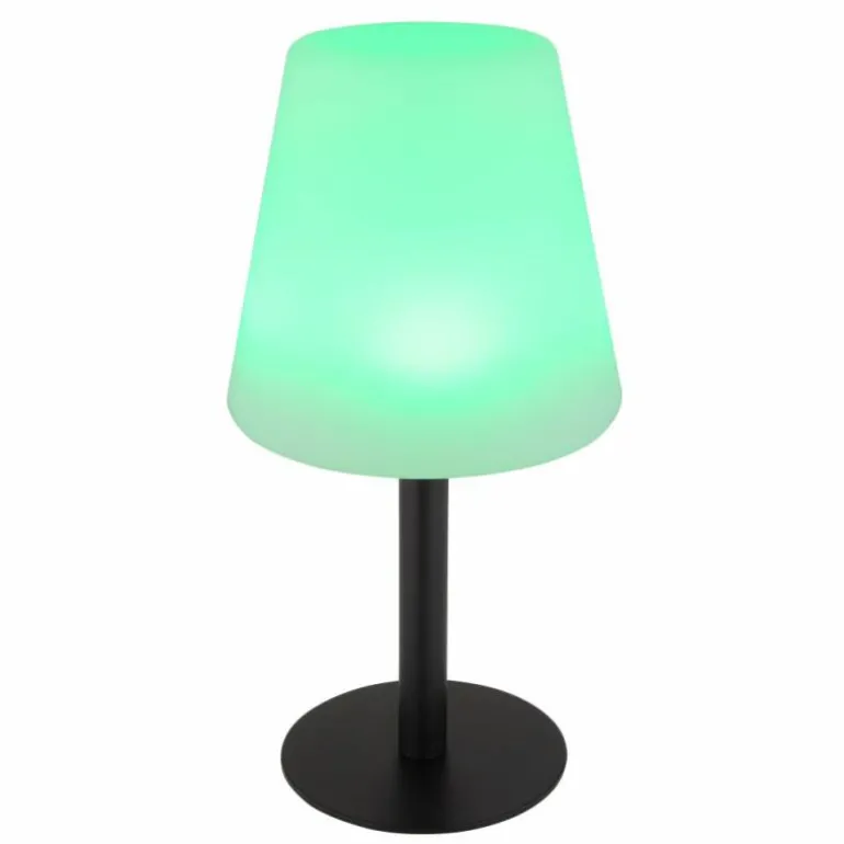 Lampe de table Globo SOLAR LED Noir, 8 lumières, Changeur de couleurs