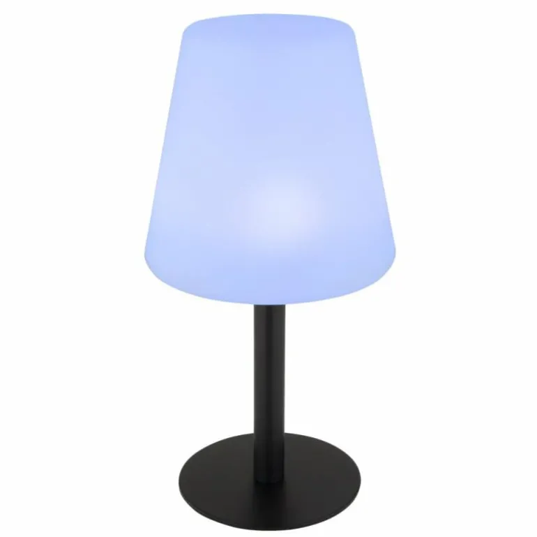 Lampe de table Globo SOLAR LED Noir, 8 lumières, Changeur de couleurs