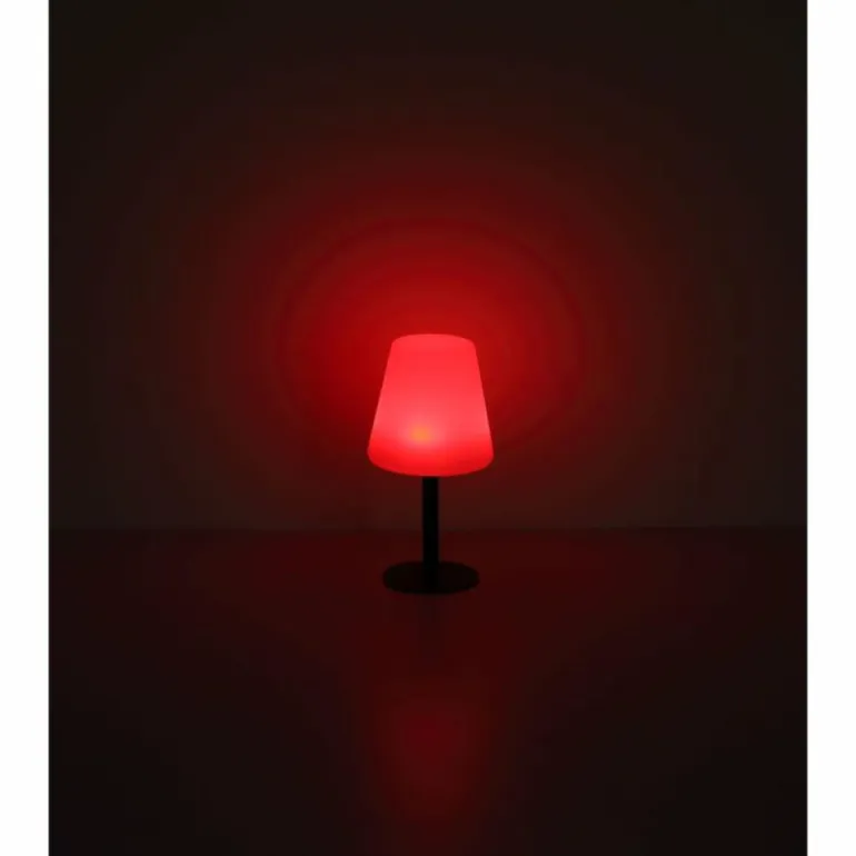 Lampe de table Globo SOLAR LED Noir, 8 lumières, Changeur de couleurs