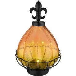 Lampe de table Globo SOLAR LED Noir, 1 lumière, Télécommandes