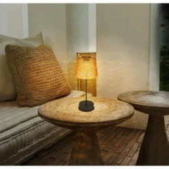 Lampe de table Globo SOLAR LED Ambre, Noir, 1 lumière