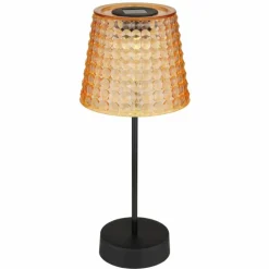 Lampe de table Globo SOLAR LED Ambre, Noir, 1 lumière