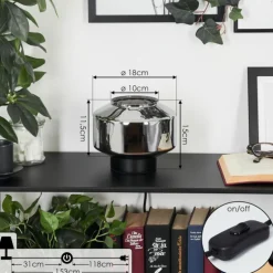 Lampe de table Gondim Noir, 1 lumière