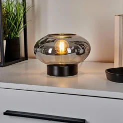 Lampe de table Haikala Noir, 1 lumière