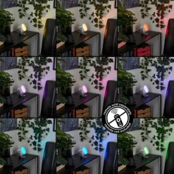 Lampe de table iDual Lilas LED Argenté, 1 lumière, Changeur de couleurs