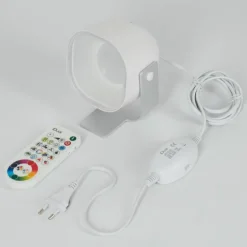 Lampe de table iDual Lilac LED Argenté, 1 lumière, Télécommandes, Changeur de couleurs