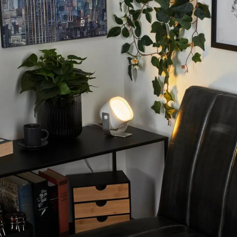 Lampe de table iDual Lilac LED Argenté, 1 lumière, Télécommandes, Changeur de couleurs