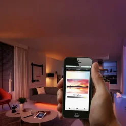 Lampe de table, kit d'extension Philips Hue Ambiance White & Color Iris LED Transparent, Blanc, 1 lumière, Changeur de couleurs