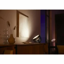 Lampe de table, kit d'extension Philips Hue Ambiance White & Color Iris LED Noir, Transparent, 1 lumière, Changeur de couleurs