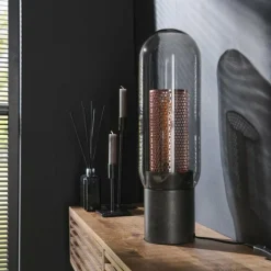 Lampe de table Lalora Anthracite, 1 lumière