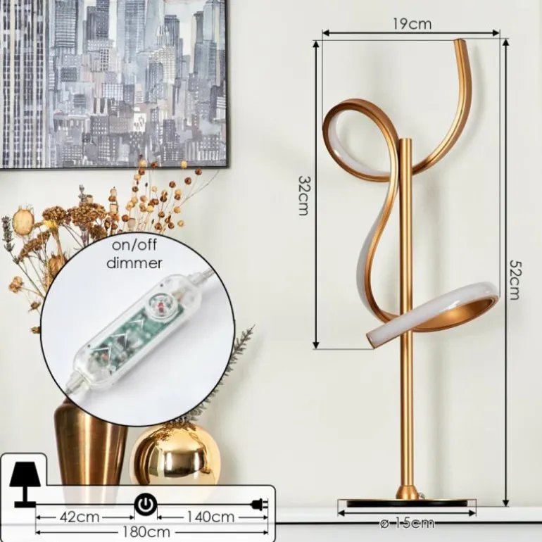 Lampe de table Lavaca LED Laiton, 1 lumière