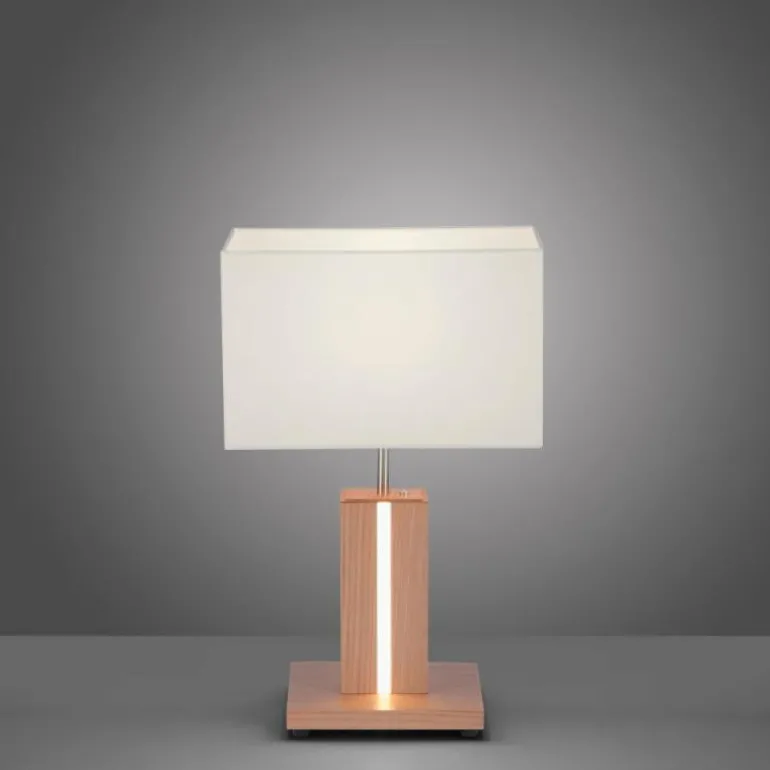 Lampe de table Leuchten Direkt AMADA Bois clair, 1 lumière